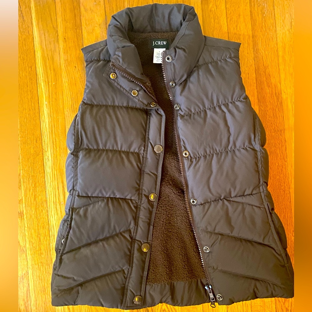 J. Crew Puffer Vest - Fleece Lined Size SMALL